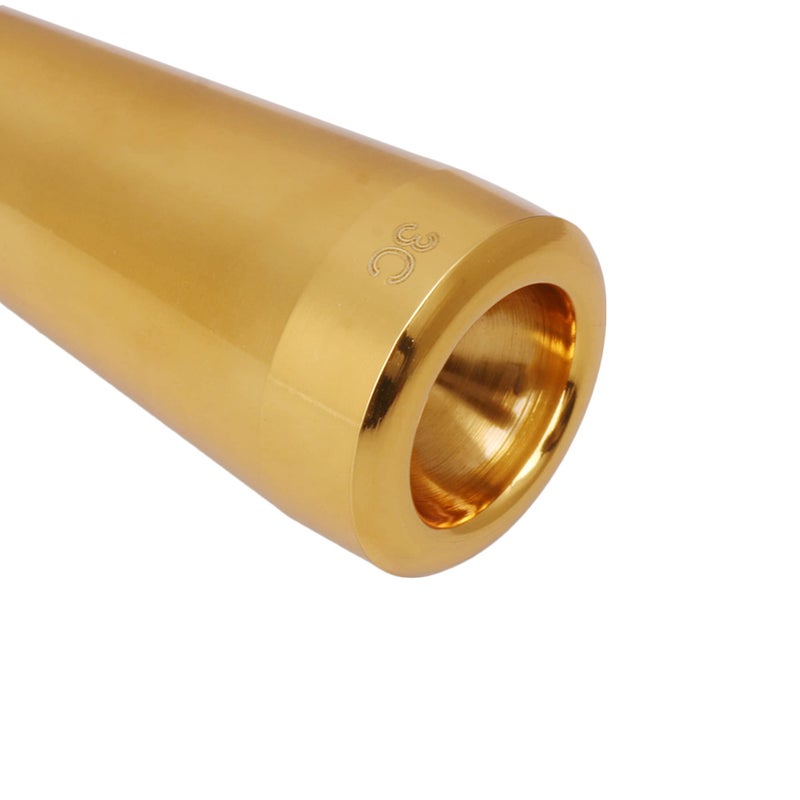 Mxfans 9.8mm Outer Diameter 3C Trumpet Mouthpiece Replacement Golden-Plated Musical Instrument Accessory - Image 5